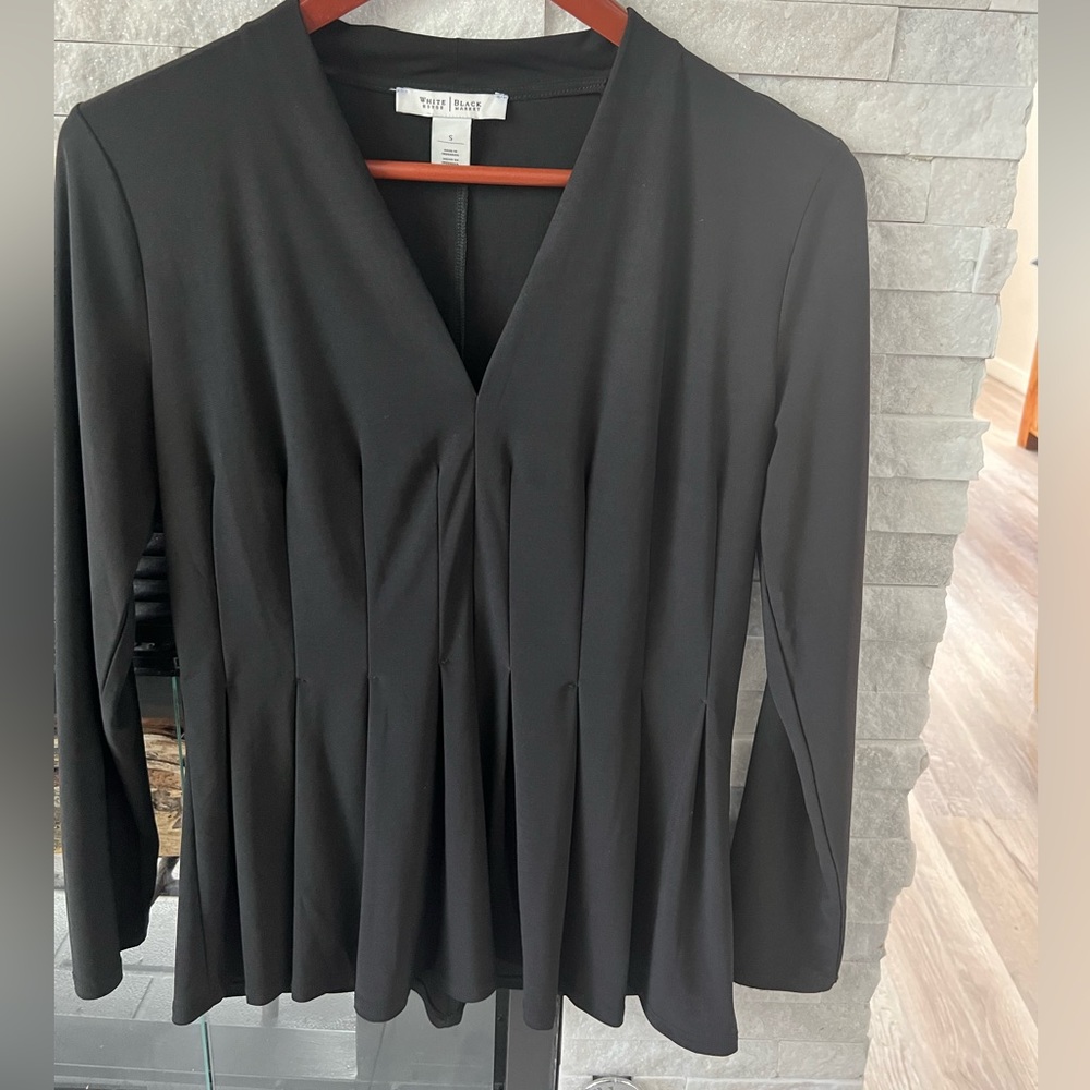 White House Black Market Long Polyester Sleeve Dress Shirt, Size Small